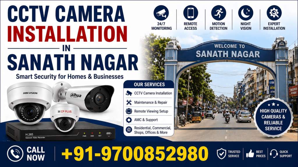 CCTV Camera Installation in Sanath Nagar 