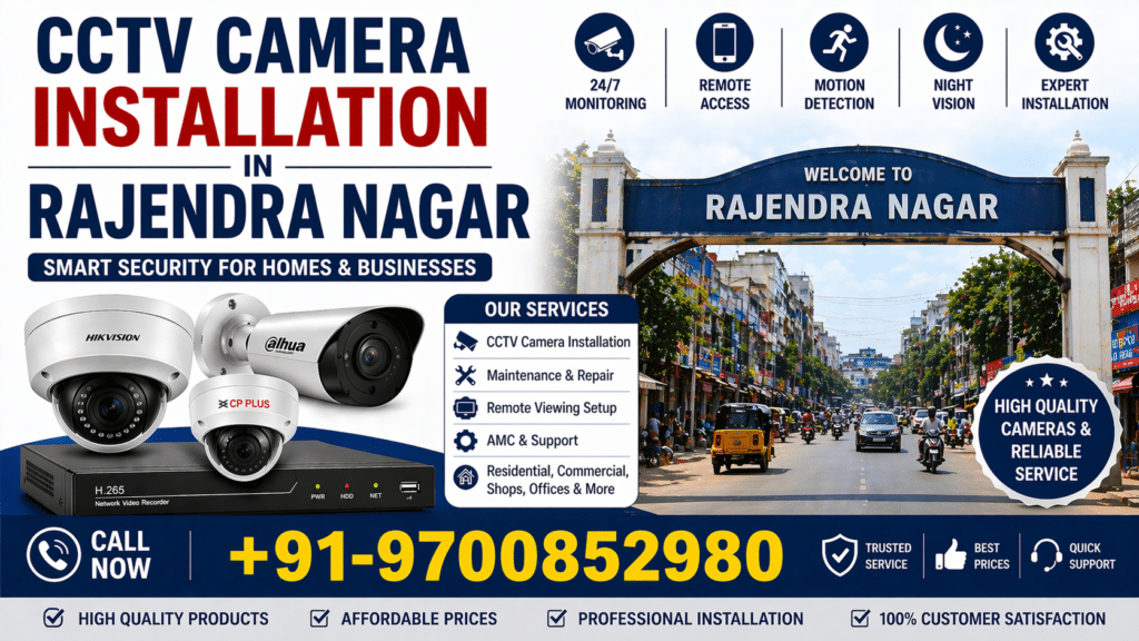 CCTV Camera Installation in  Rajendra Nagar