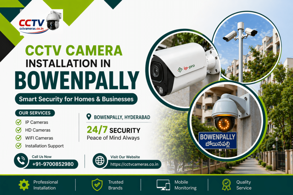 CCTV Camera Installation in Bowenpally
